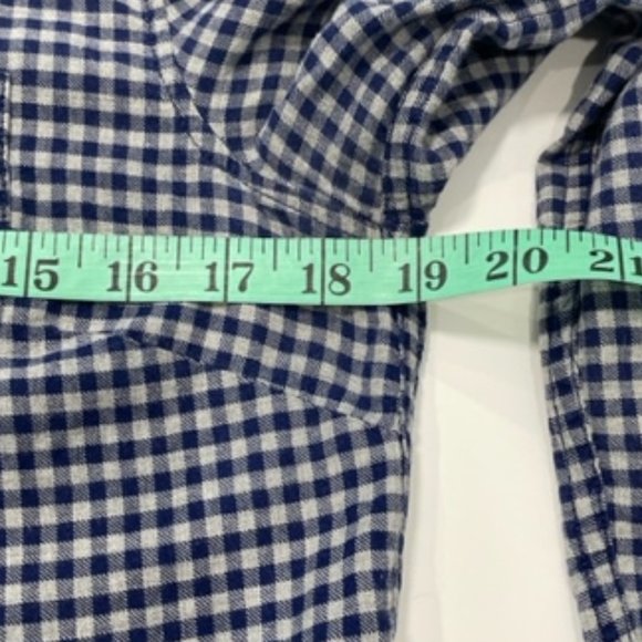 JOE FRESH Blue & Gray 100% Cotton Plaid Button Shirt ~ Size Small - Picture 14 of 14